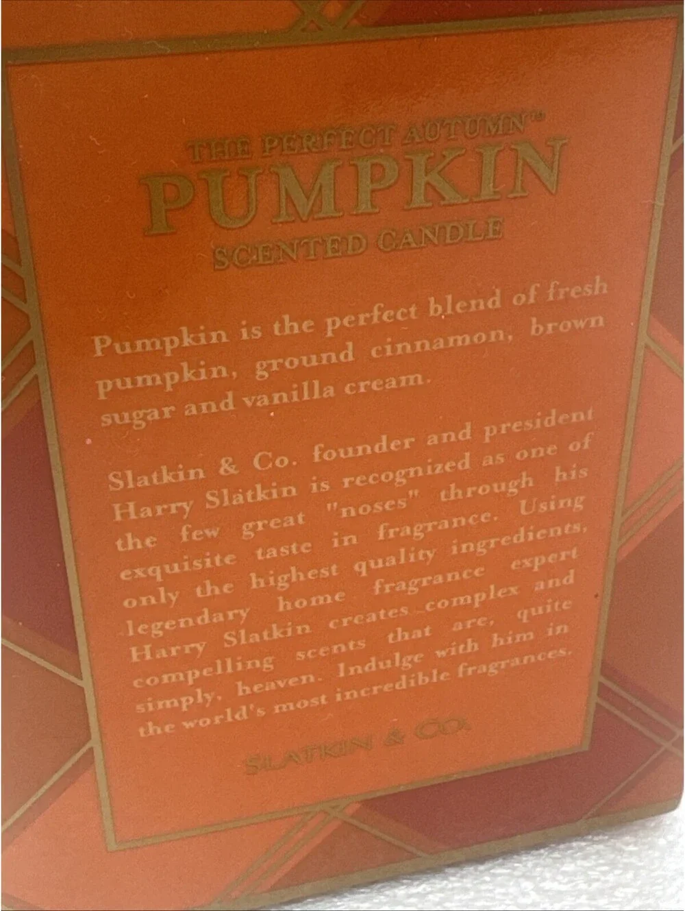 Slatkin & Co Homeworx Perfect Autumn Pumpkin 10oz Single-Wick Jar Candle New
